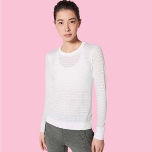 lululemon athletica White Long Sleeve Lightweight Knit Top